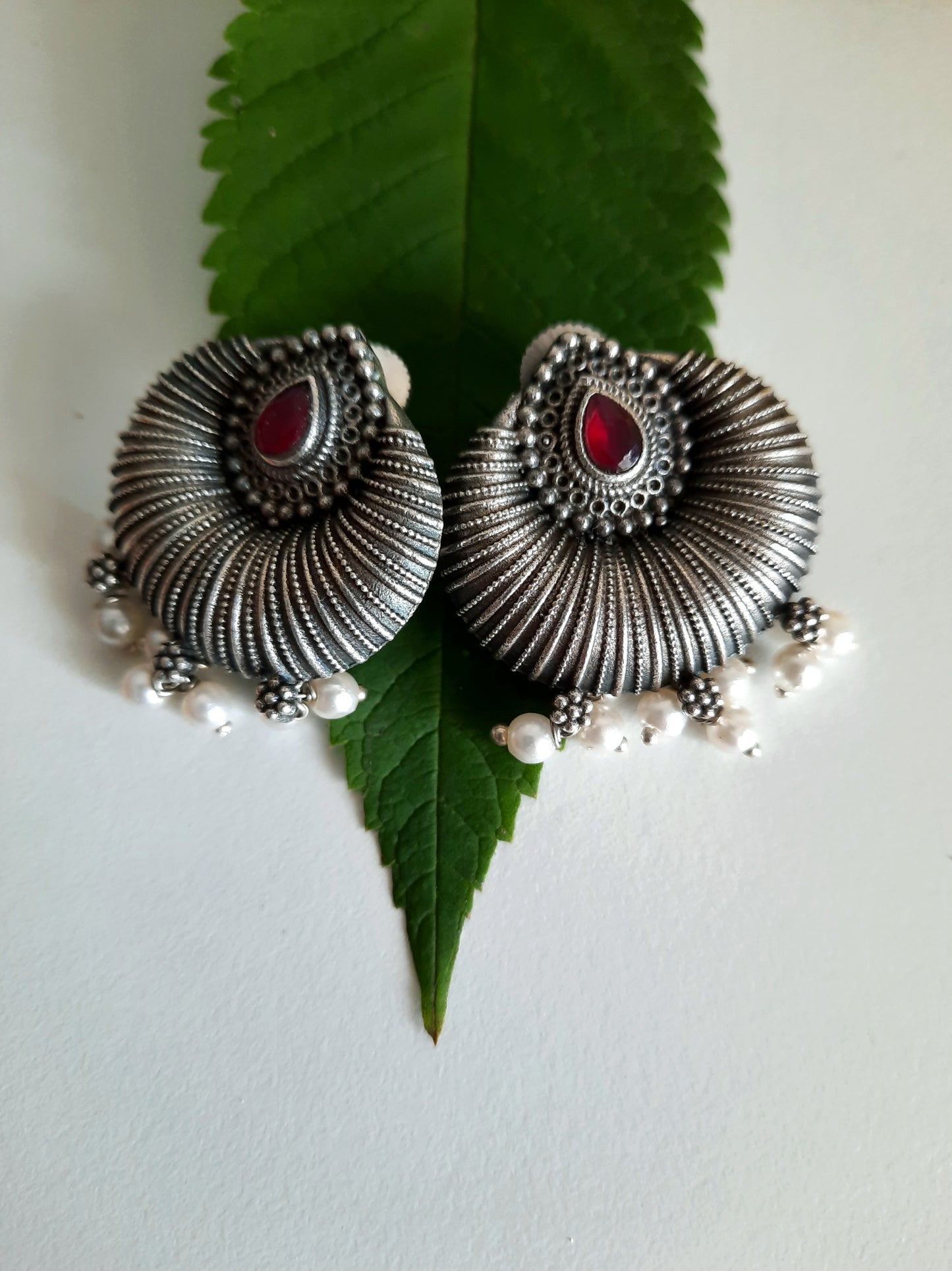 Priyanka Pink n Pearl Earrings