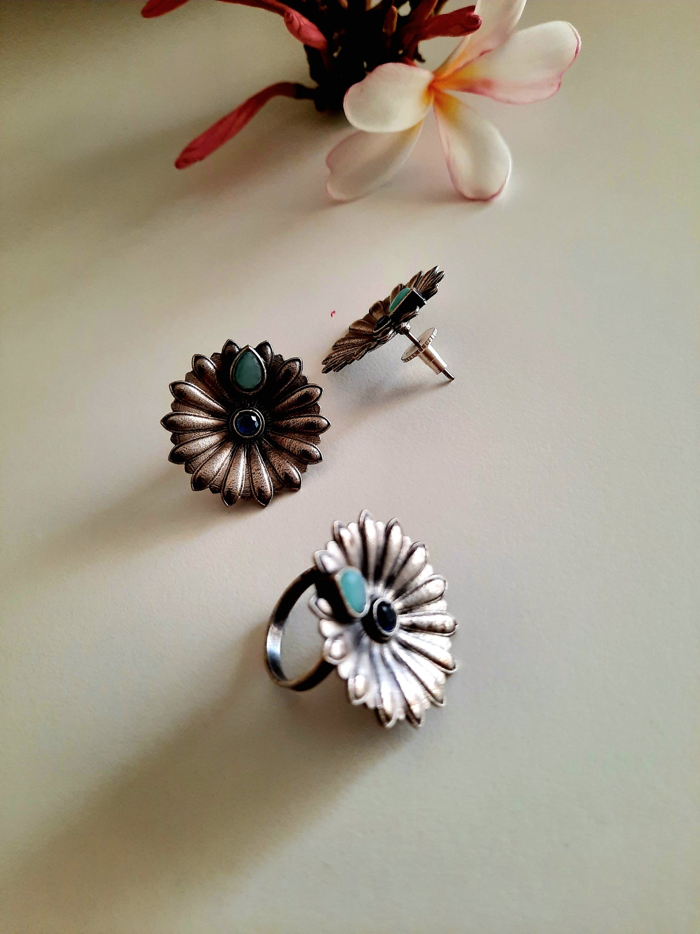 Bianca Blue-Beauty Earrings Set