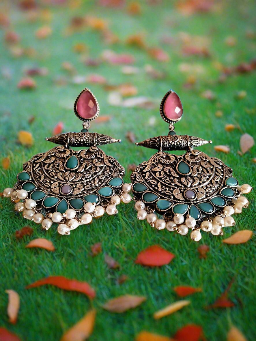Yaminii Pink Festive Earrings
