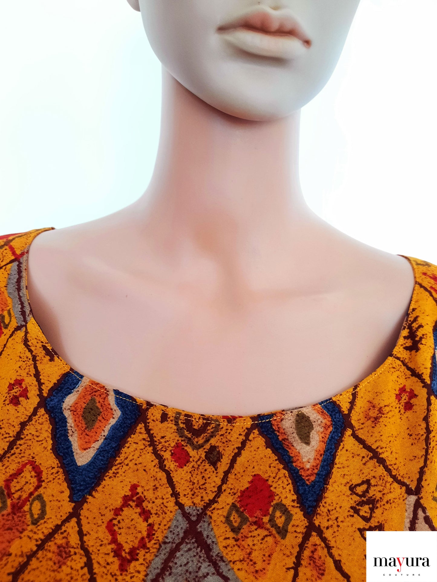 Colorful Ikat Viscose Top