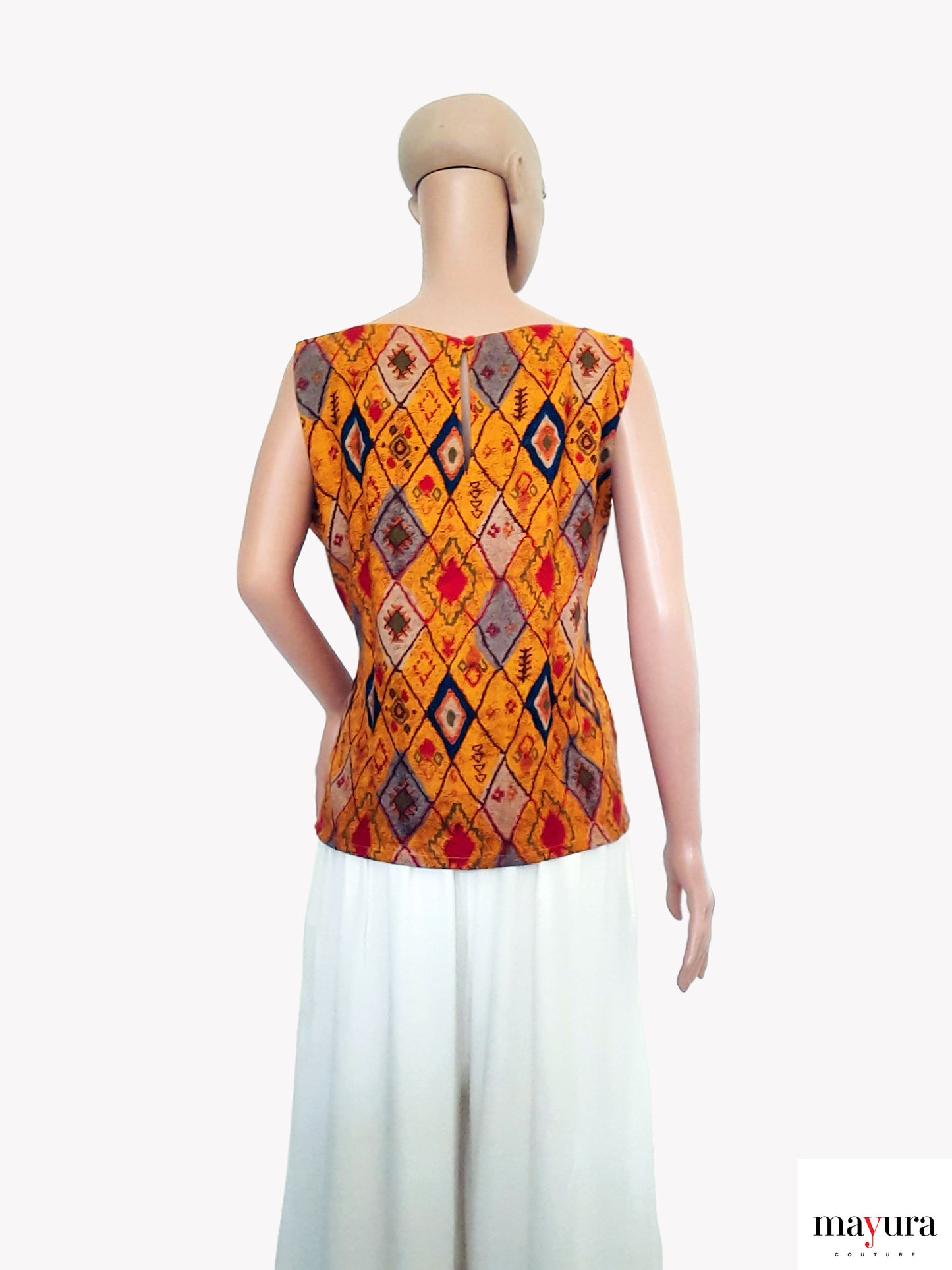 Colorful Ikat Viscose Top