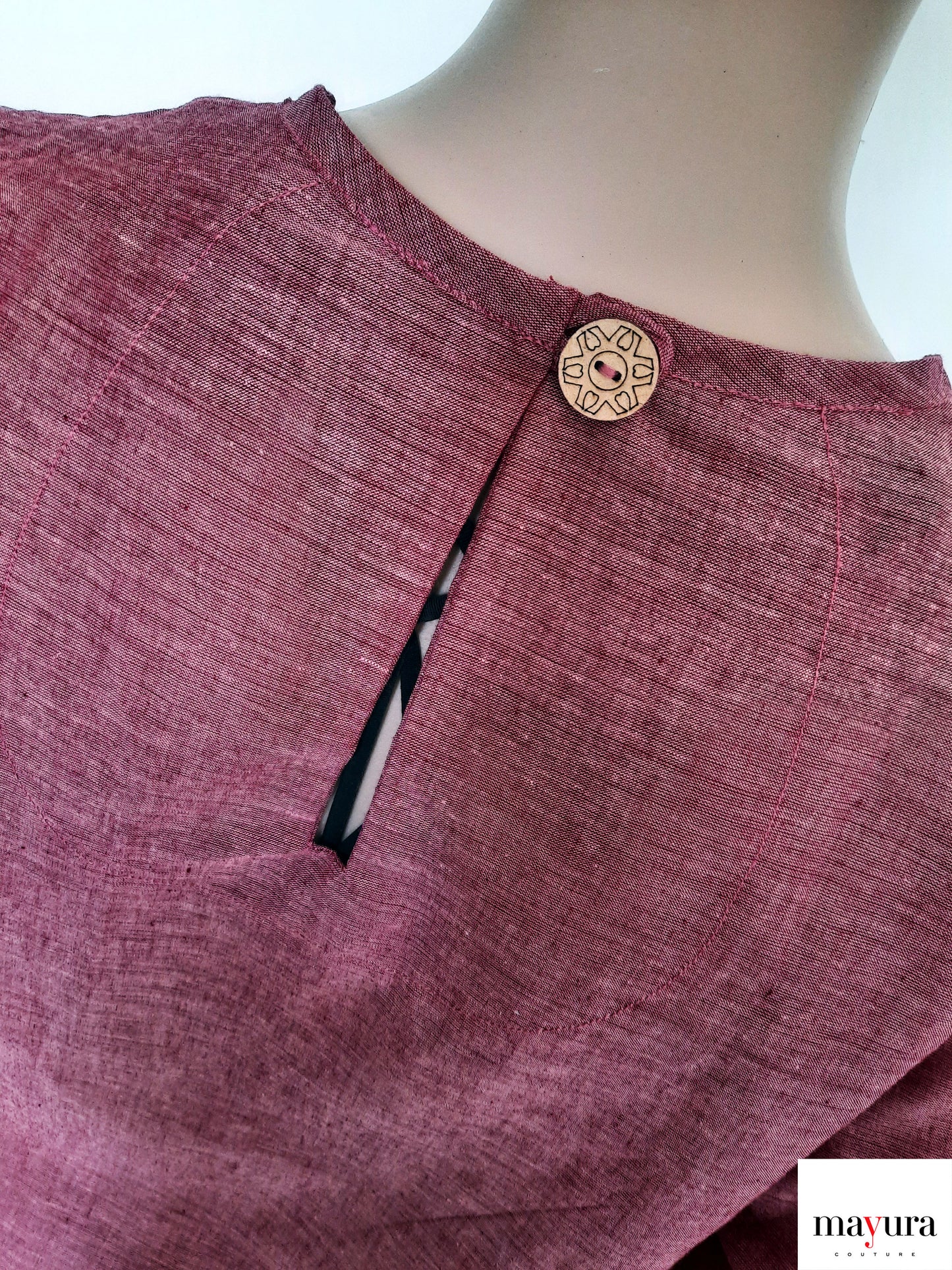 Onion Pink Handloom Cotton Overlap Top