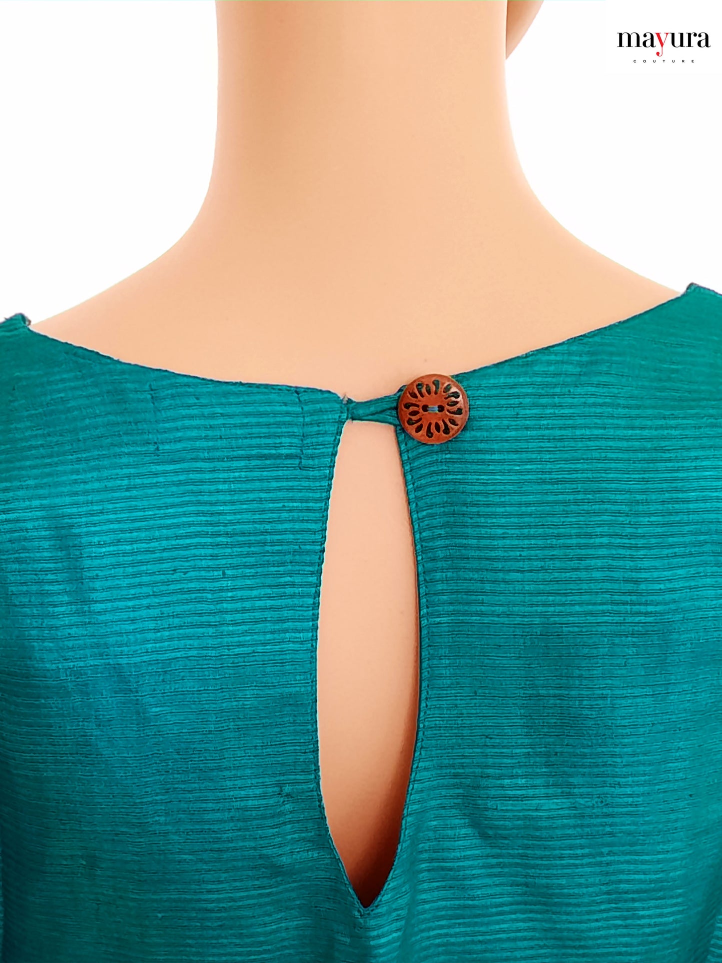 Emerald Elegance Handloom Silk Kurti