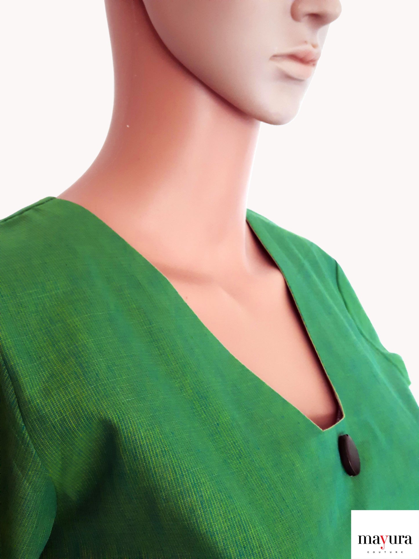 Ira – Handloom Stripe Top in Yellow, Green & Blue