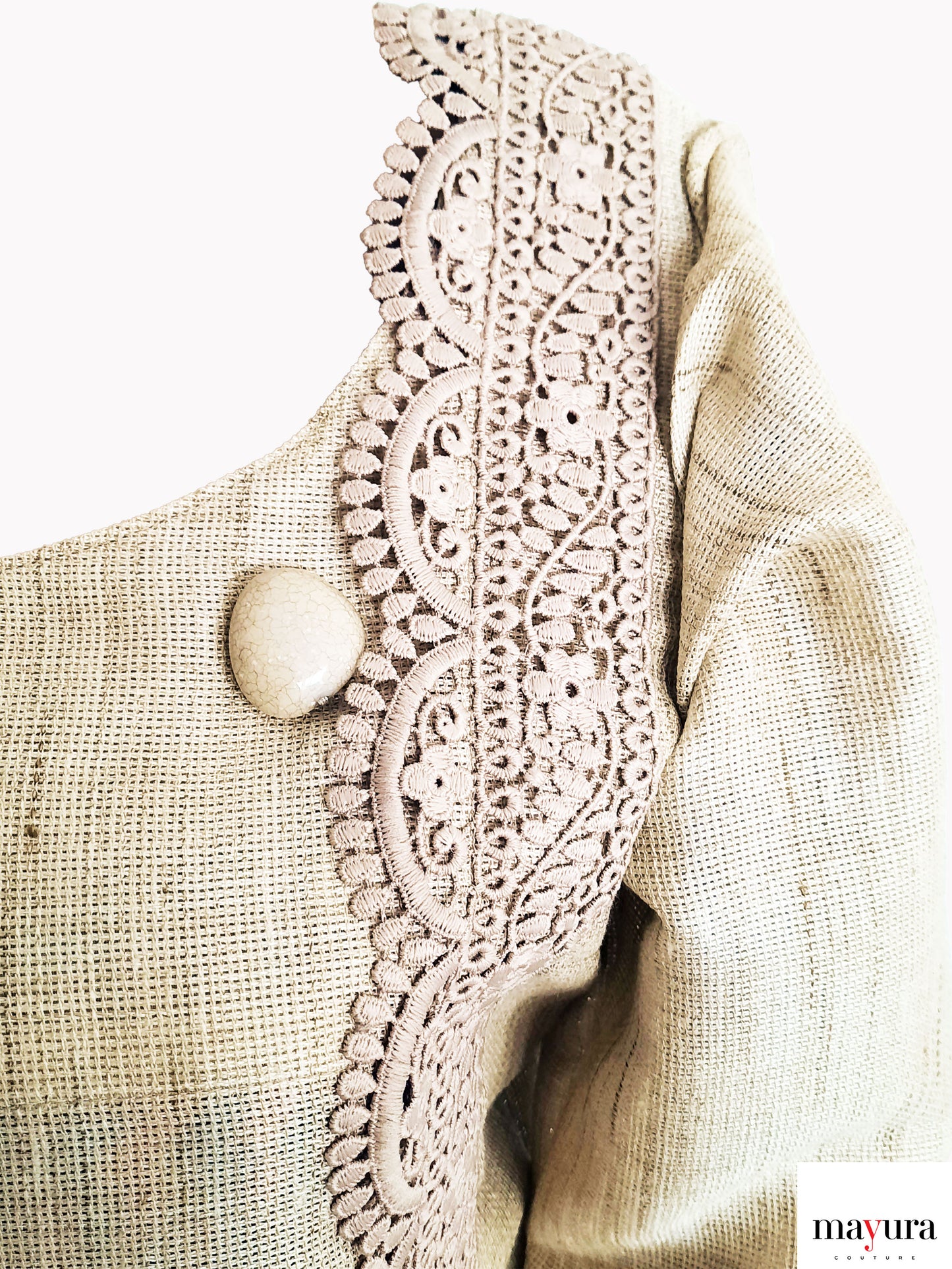 Jute-Finish Cotton-Linen Kurti