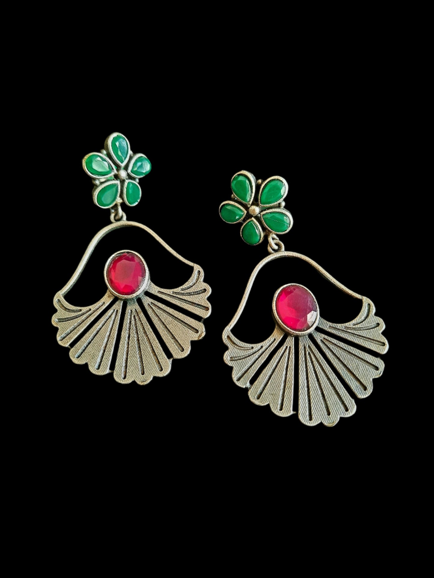 Fiona Green-n-Pink Earrings