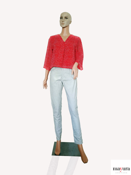 Red Polka-Dot Crop Top