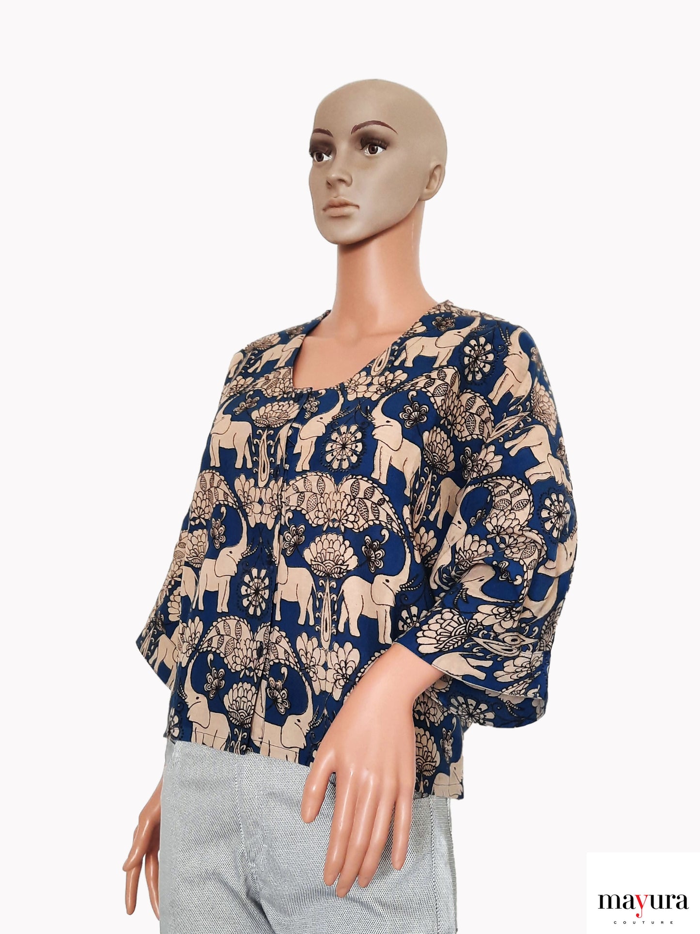 Elephant Motif Baggi Sleeve Top