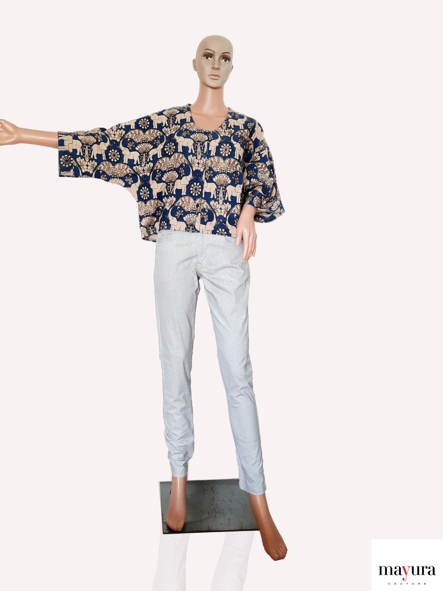 Elephant Motif Baggi Sleeve Top