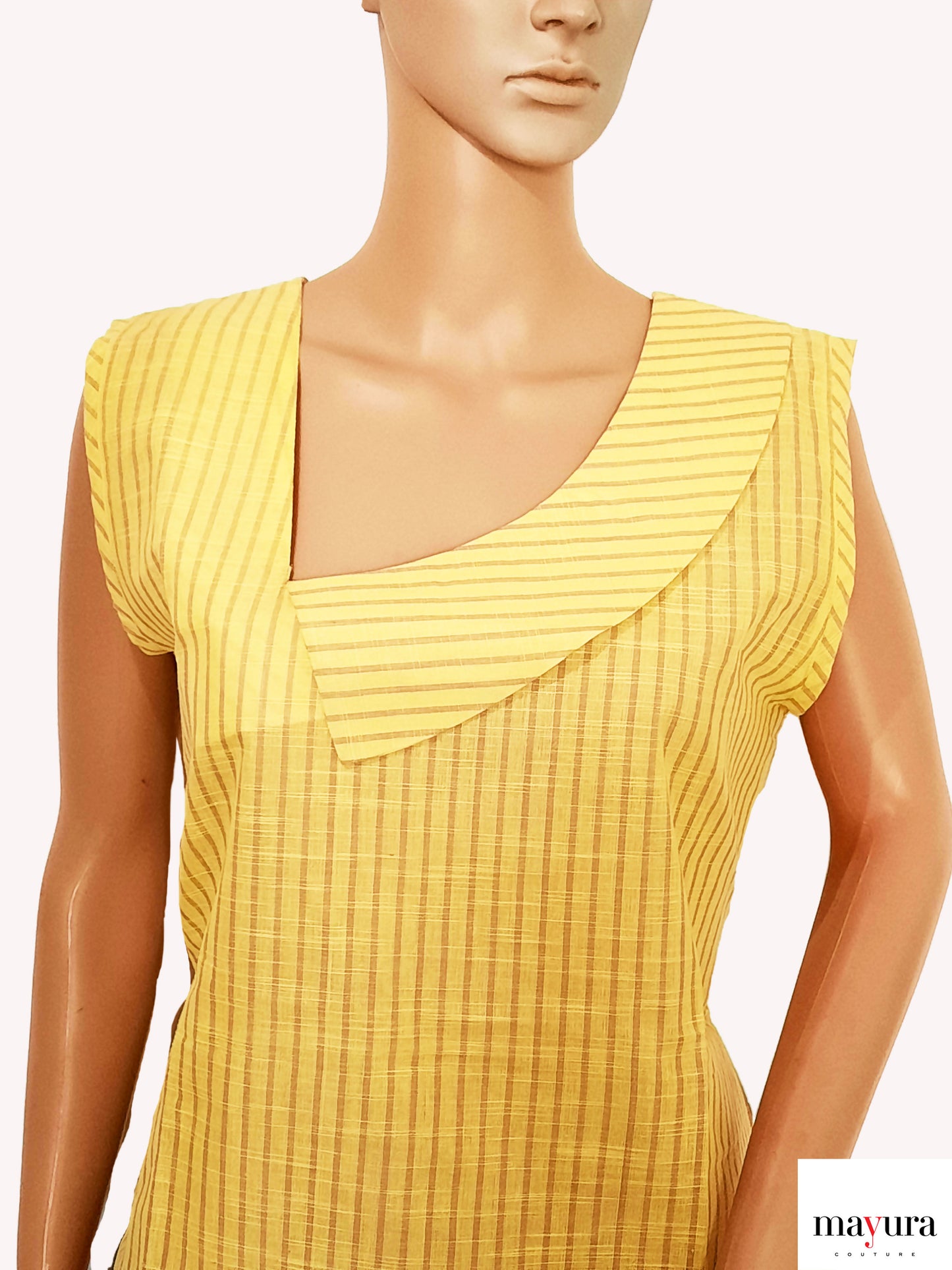 Lemon Stripes Handloom Cotton Top