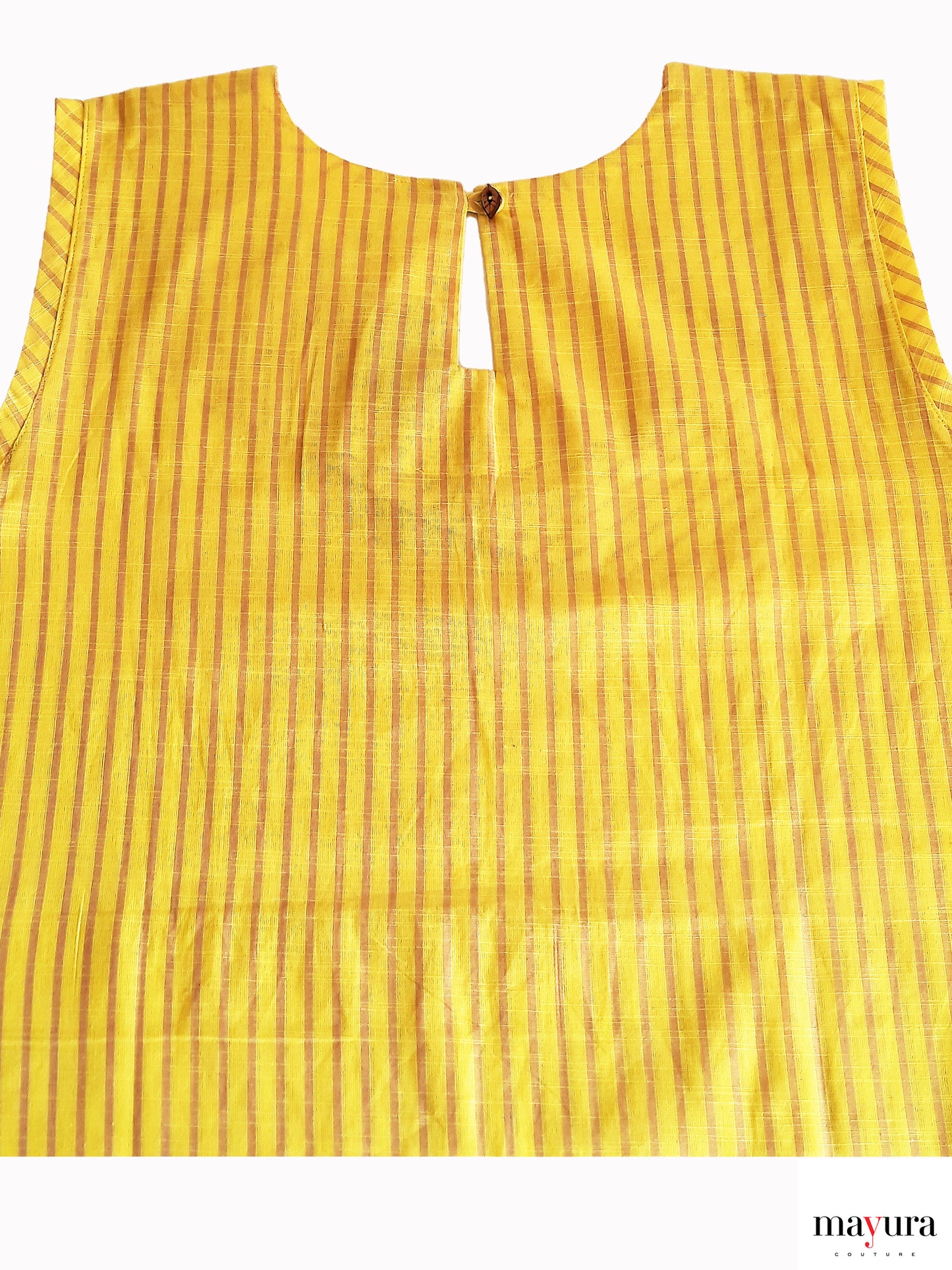 Lemon Stripes Handloom Cotton Top
