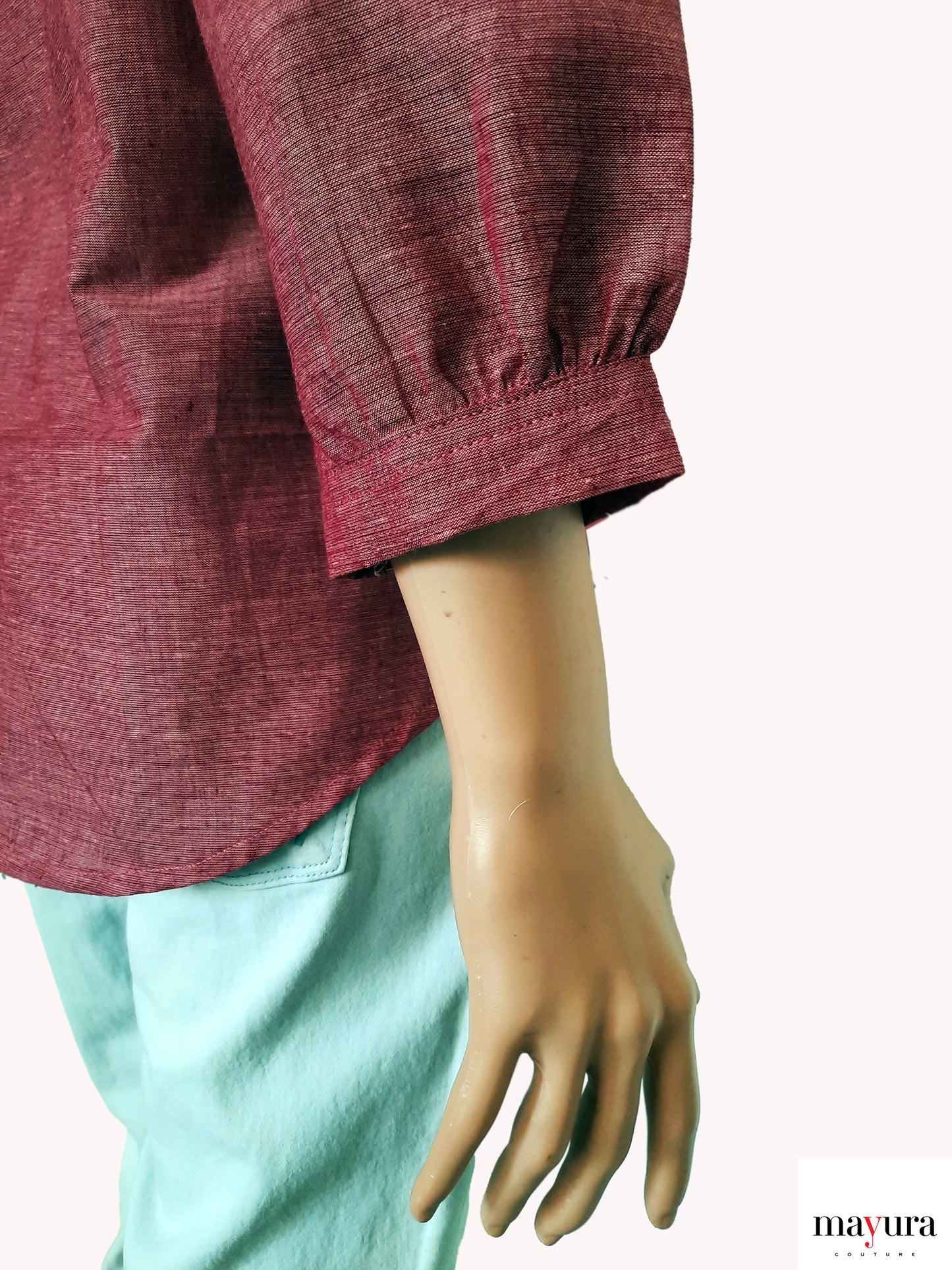 Onion Pink Handloom Cotton Overlap Top