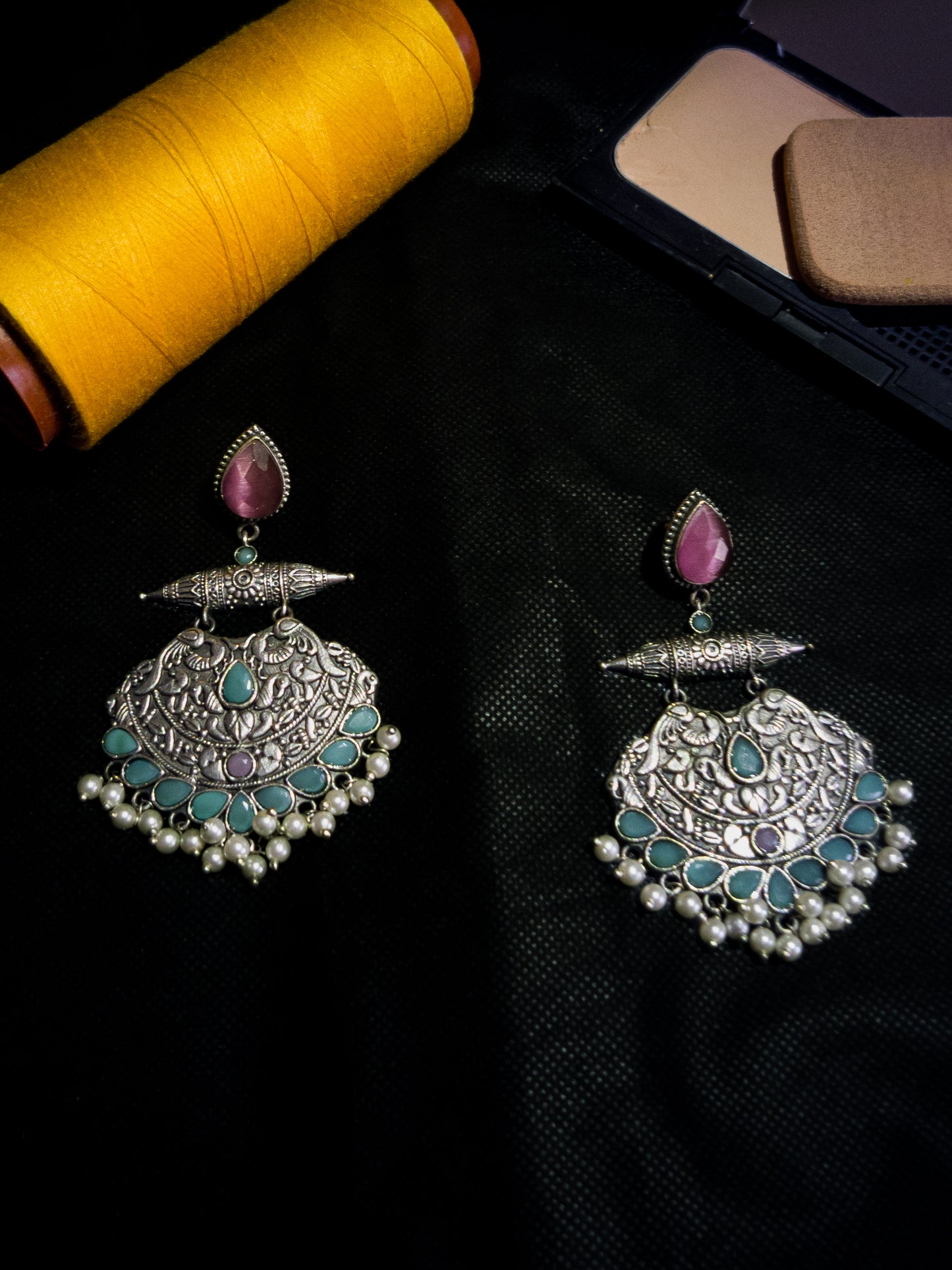 Yaminii Pink Festive Earrings